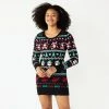 Women's Celebrate Together Dancing Santa Holiday Sweaterdress
