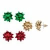Celebrate Together Christmas Trio Stud Nickel Free Earring Set