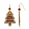 Celebrate Together Gold Tone Gingerbread Tree Nickel Free Earrings