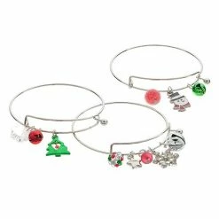 Celebrate Together Multicolor Christmas Charm Nickel Free Bracelet Set