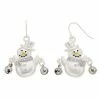 Celebrate Together™ Silver Tone Snowman Christmas Nickel Free Drop Earrings