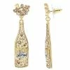 Celebrate Together™ Gold New Year Champagne Bottle Drop Earrings