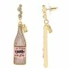 Celebrate Together™ Pink "Cheers" Champagne Bottle Drop Earrings