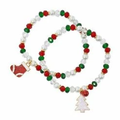 Celebrate Together Gold Tone Nickel Free Christmas Bracelet Set