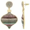 Celebrate Together™ Multi Color Pave Christmas Ornament Drop Earrings