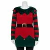 Plus Size Celebrate Together Crewneck Tunic Christmas Sweater Elf Tunic