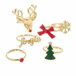 Celebrate Together Christmas Themed Nickel Free Ring Set