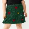 Plus Size Celebrate Together Light-Up Christmas Tree Skater Skirt