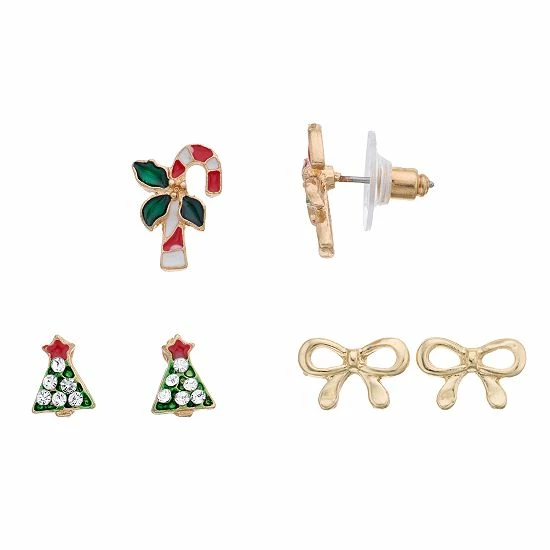 Celebrate Together Christmas Trio Stud Nickel Free Earring Set 1 Celebrate Together Christmas Trio Stud Nickel Free Earring Set