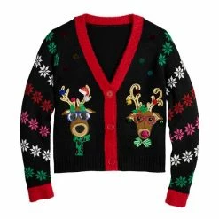 Women's Celebrate Together™ Button-Front Christmas Sweater Cardigan Deer Couple 7 Women's Celebrate Together™ Button-Front Christmas Sweater Cardigan Deer Couple -Celebrate Together store unnamed file 26