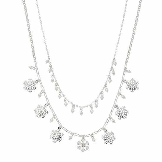 Celebrate Together Silver Tone Christmas Snowflake Nickel Free Necklace 1 Celebrate Together Silver Tone Christmas Snowflake Nickel Free Necklace