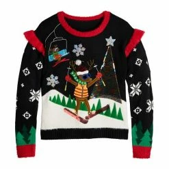Women's Celebrate Together™ Crewneck Ruffled Sleeve Christmas Sweater -Celebrate Together store unnamed file 31
