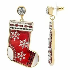 Celebrate Together™ Christmas Socks Drop Earrings