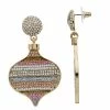 Celebrate Together Crystal Christmas Ornament Nickel Free Drop Earrings