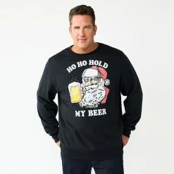 Big & Tall Celebrate Together Holiday Sweatshirt Red Cat -Celebrate Together store unnamed file 324