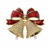 Celebrate Together Gold Tone Christmas Bells Nickel Free Pin