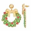 Celebrate Together™ Christmas Gold Bow Earrings