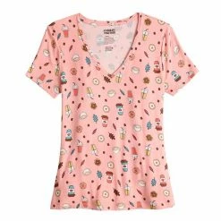 Women's Celebrate Together™ Fall V-Neck Short Sleeve Tee Hey Boo Black -Celebrate Together store unnamed file 412