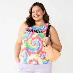 Women's Plus Size Celebrate Together™ Tie Dye Family Pride Graphic Tee