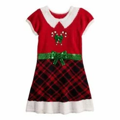 Girl 7-16 Celebrate Together Fit & Flare Candy Cane Christmas Dress