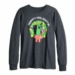 Boys 8-20 Celebrate Together Minecraft "Happy Holidays" Graphic Tee